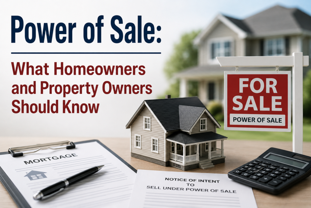 Ontario homeowner reviewing a power of sale notice with a lawyer"